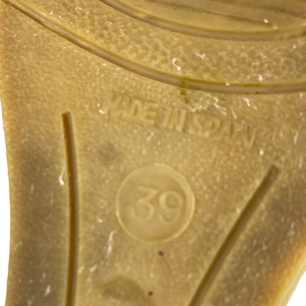 Women's KANNA Size 39 Beige Suede Wedge Espadrille Sling Back Sandals Peep Toe - Picture 11 of 13